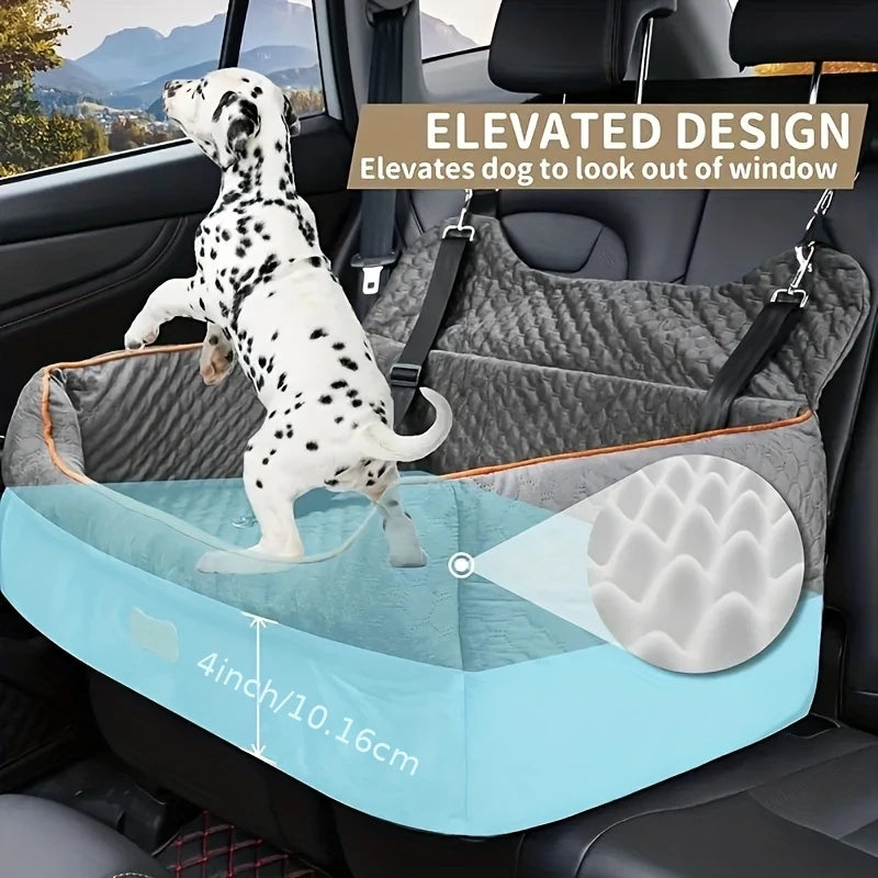 Premium Dog Car Seat Booster Cushion With Memory Foam Protection