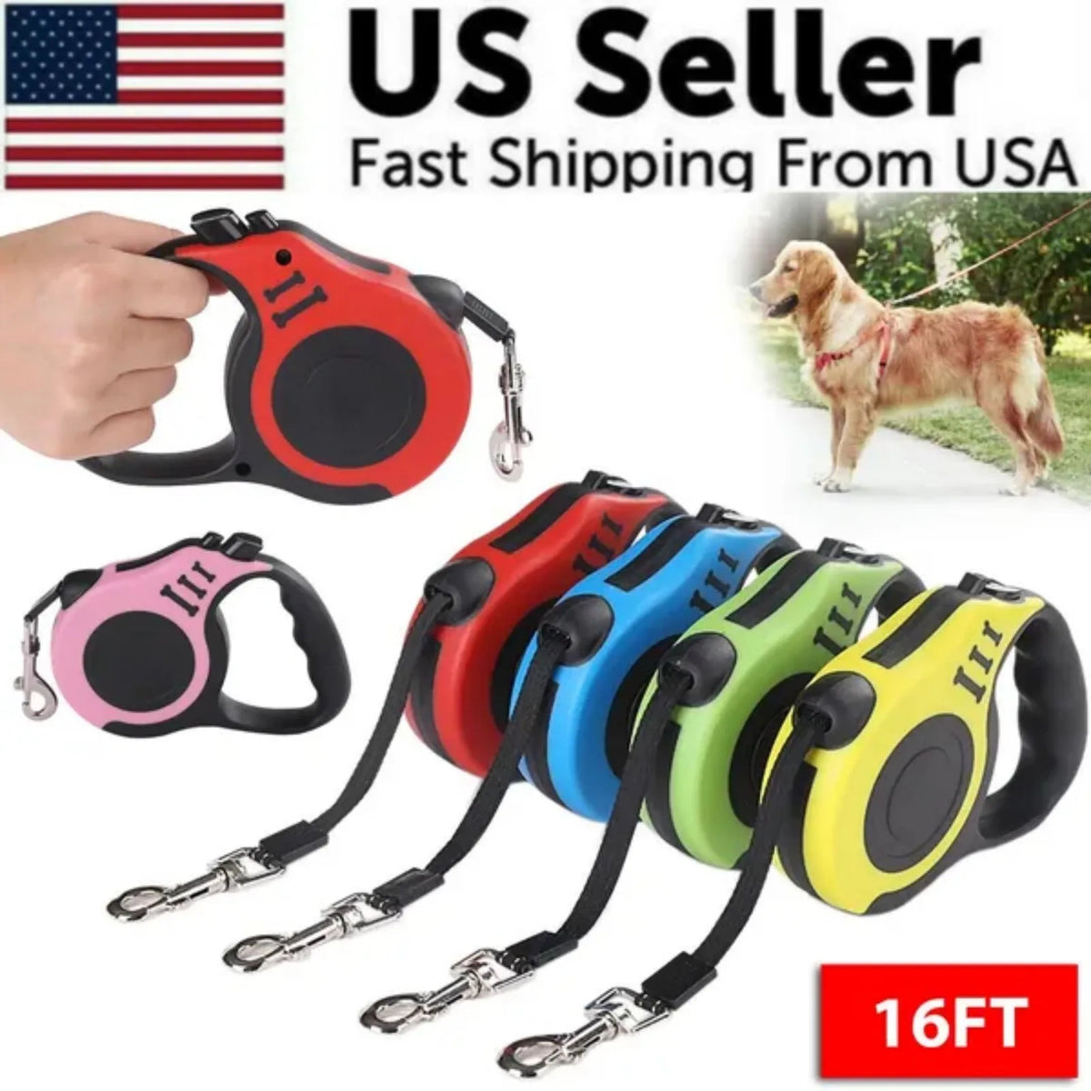 Automatic Retractable Dog Leash for Safe and Easy Pet Walking