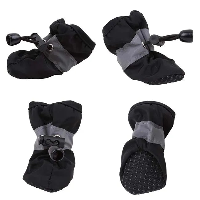 Waterproof Dog Boots With Non Slip Soles And Reflective Strips