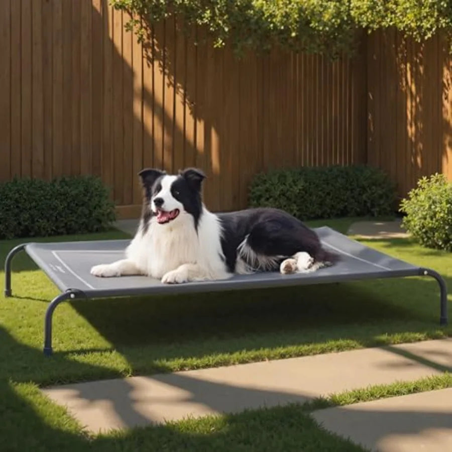 Outdoor Elevated Cooling Dog Bed Large Portable Raised Pet Cot