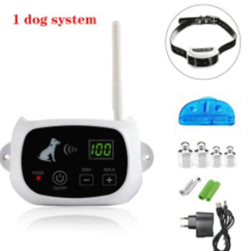 Waterproof Wireless Dog Fence Containment System With Training Collar