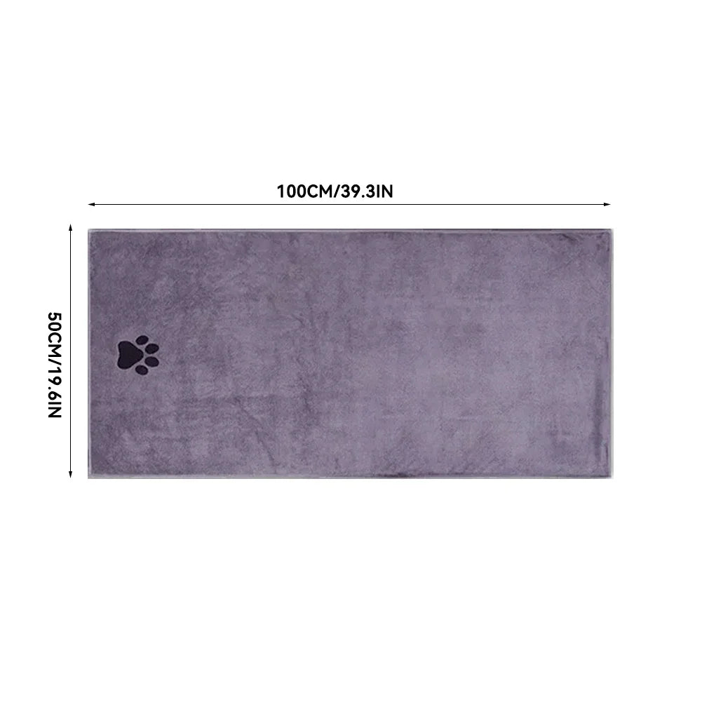 Microfiber Pet Bath Towels Embroidered Ultra Soft and Absorbent