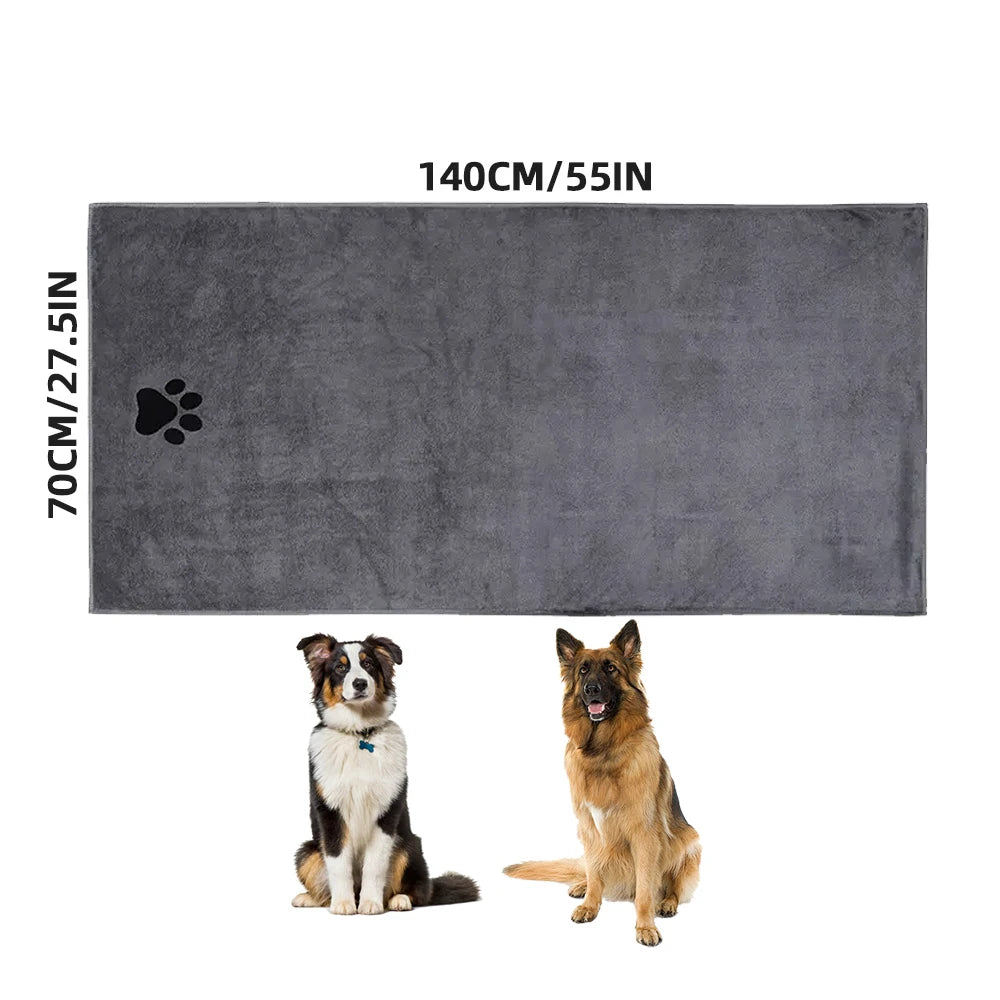 Microfiber Pet Bath Towels Embroidered Ultra Soft and Absorbent