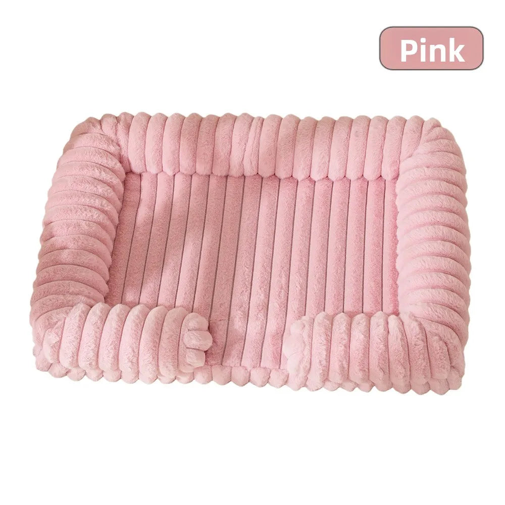 Winter Dog Bed For Pets Warm Corduroy Sofa Bed Mat