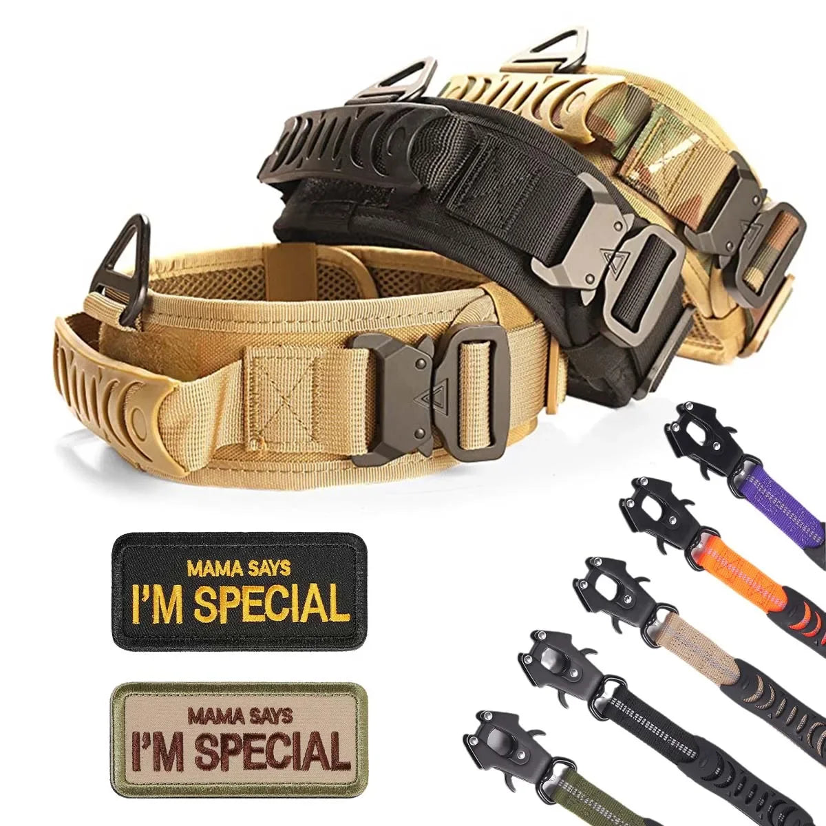 Classic Adjustable Nylon Dog Collar Reflective Heavy Duty Tactical