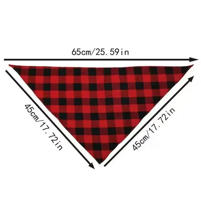 Washable Plaid Pet Scarves for Dogs and Cats Special Occasions