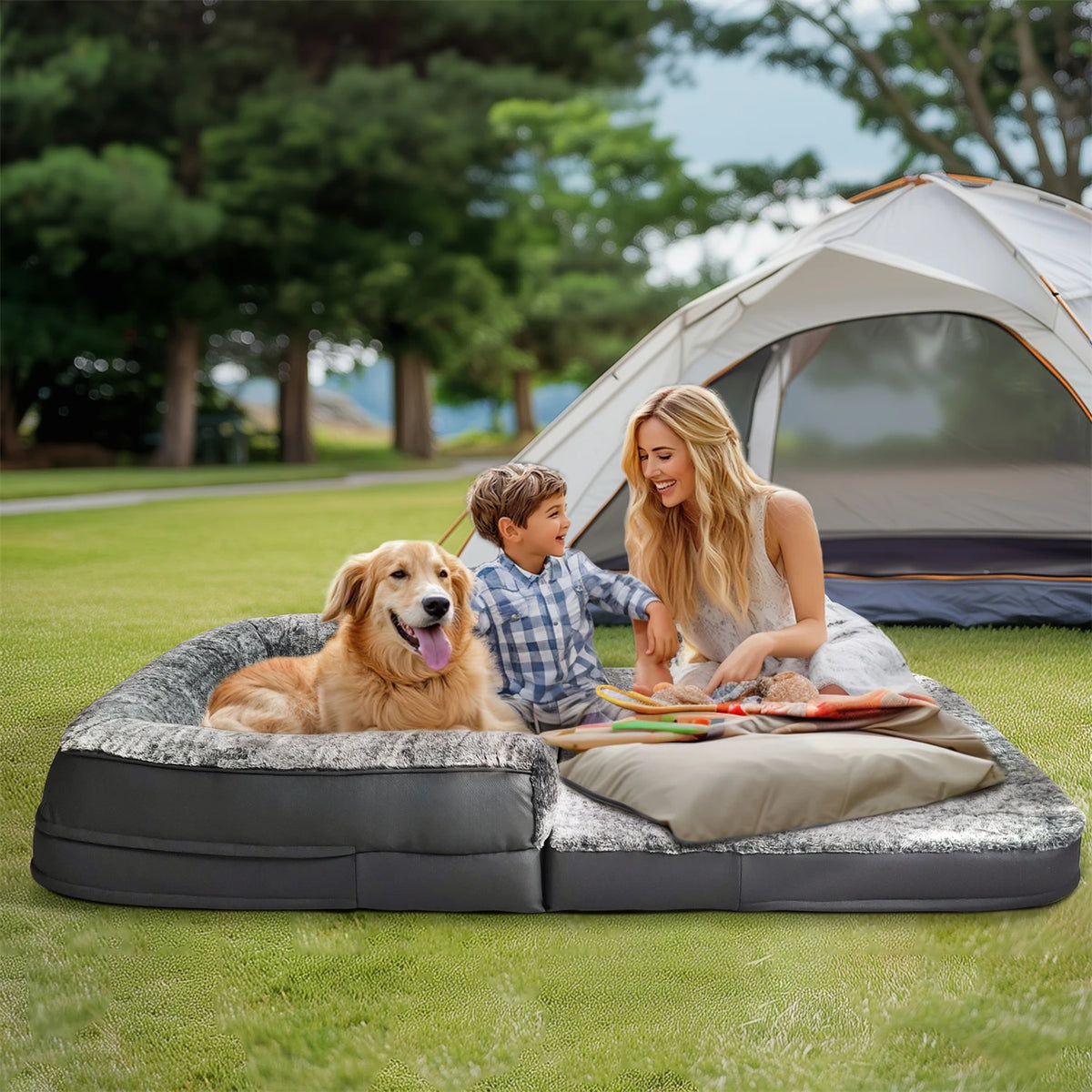BINGOPAW Human Orthopedic Dog Bed With Removable Plush Cover