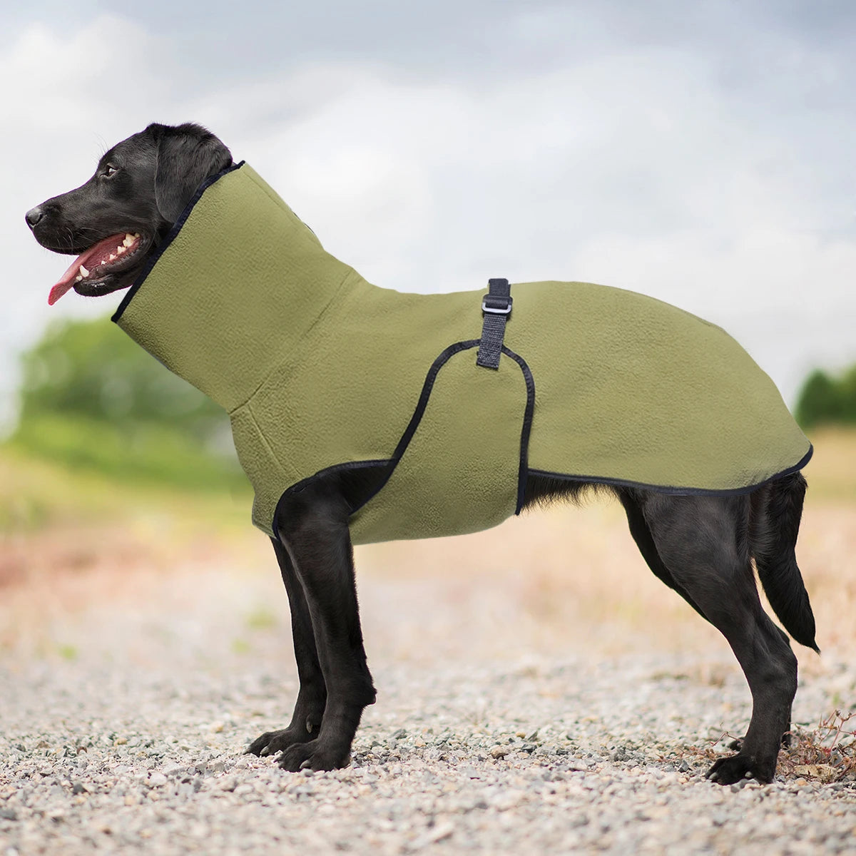 Soft Fleece Dog Winter Coat With Adjustable Closure