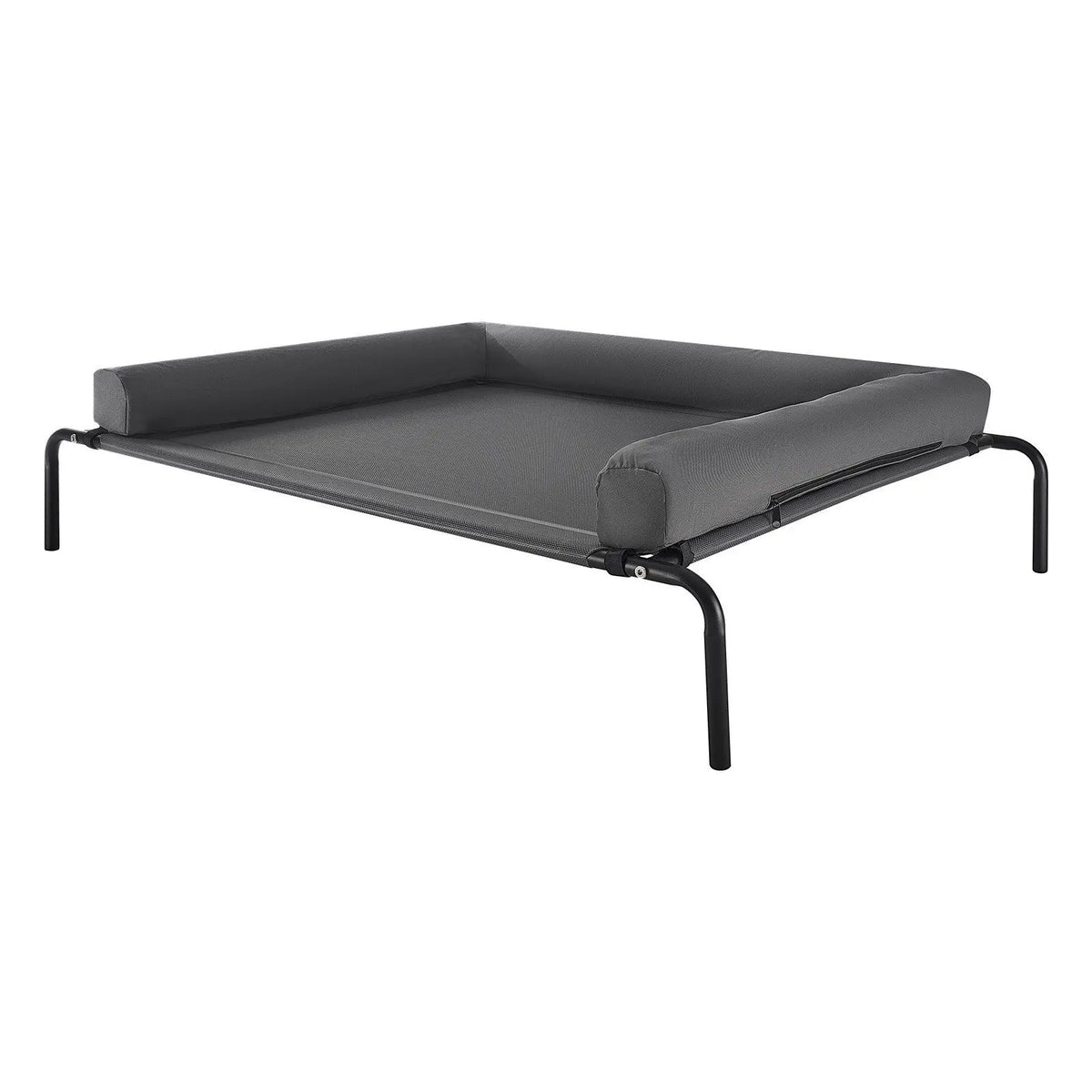 Elevated Dog Bed With Breathable Mesh And Supportive Bolsters