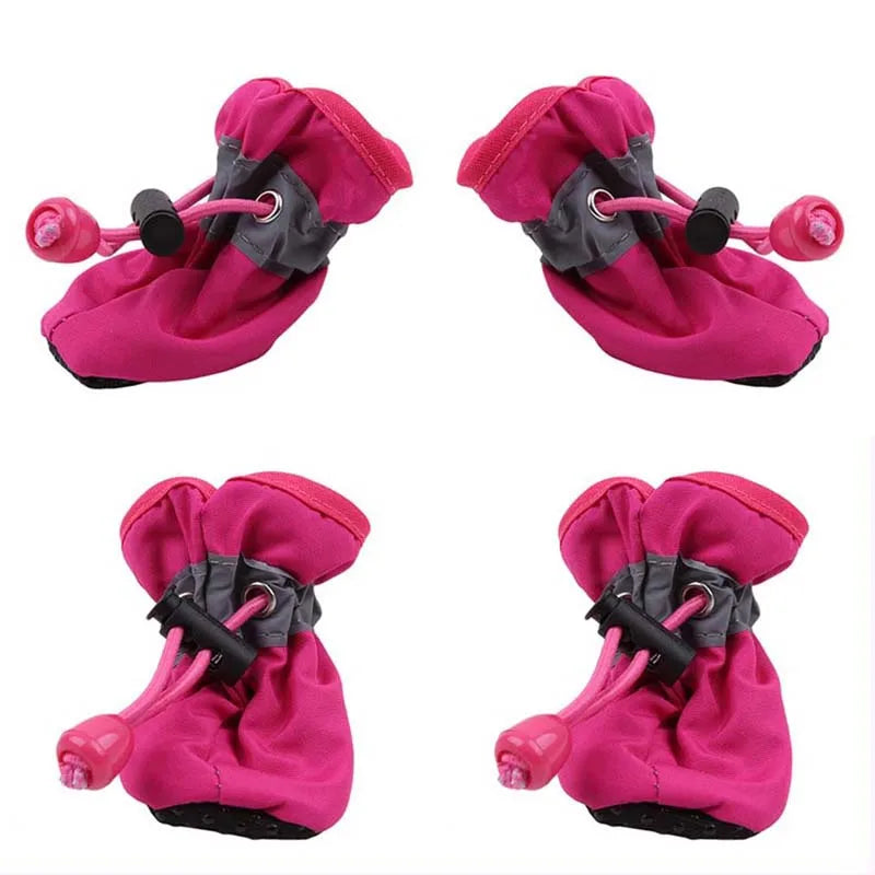 Waterproof Dog Boots With Non Slip Soles And Reflective Strips