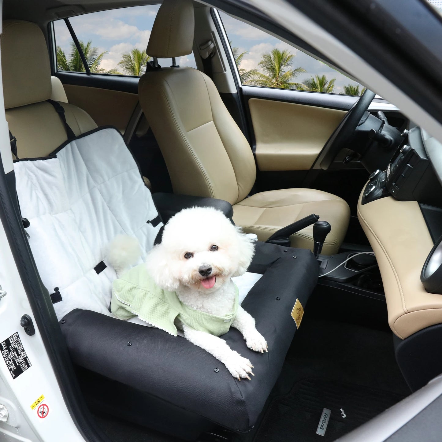 BORWART Waterproof Portable Dog Car Seat Bed and Booster Carrier