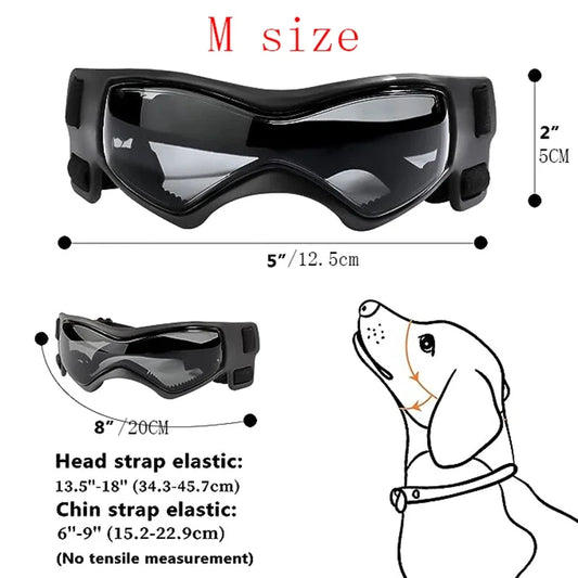Dog Sunglasses Soft Adjustable UV Protection Pet Goggles