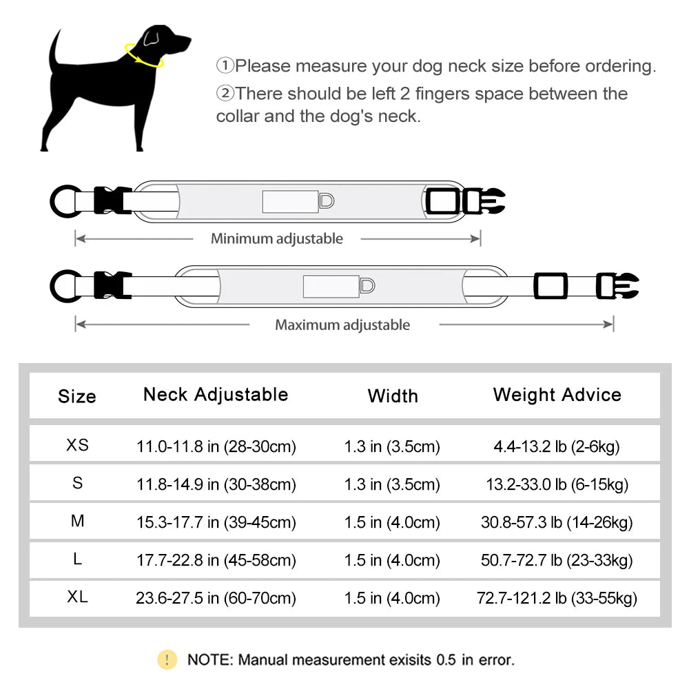 Personalized Reflective Mesh Dog Collar With Breathable Padded Comfort