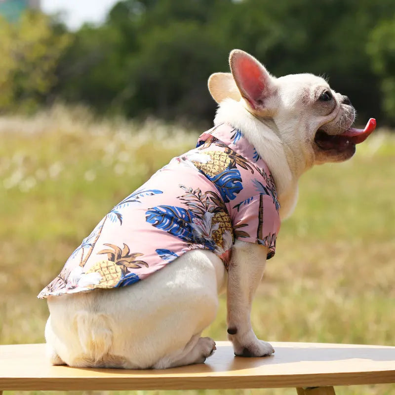 Hawaiian Style Dog Shirt For Small To Medium Dogs Pups