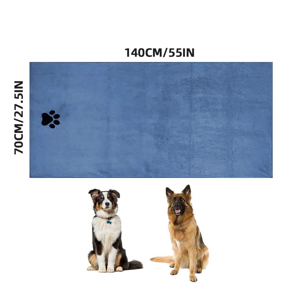 Microfiber Pet Bath Towels Embroidered Ultra Soft and Absorbent