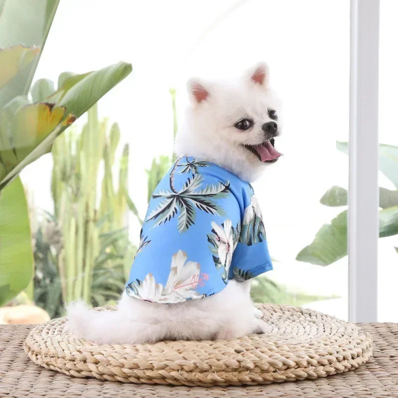 Hawaiian Style Dog Shirt For Small To Medium Dogs Pups