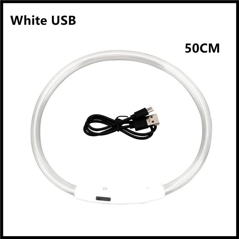 COOYOMOO USB Rechargeable Luminous Adjustable Dog Collar Night Light