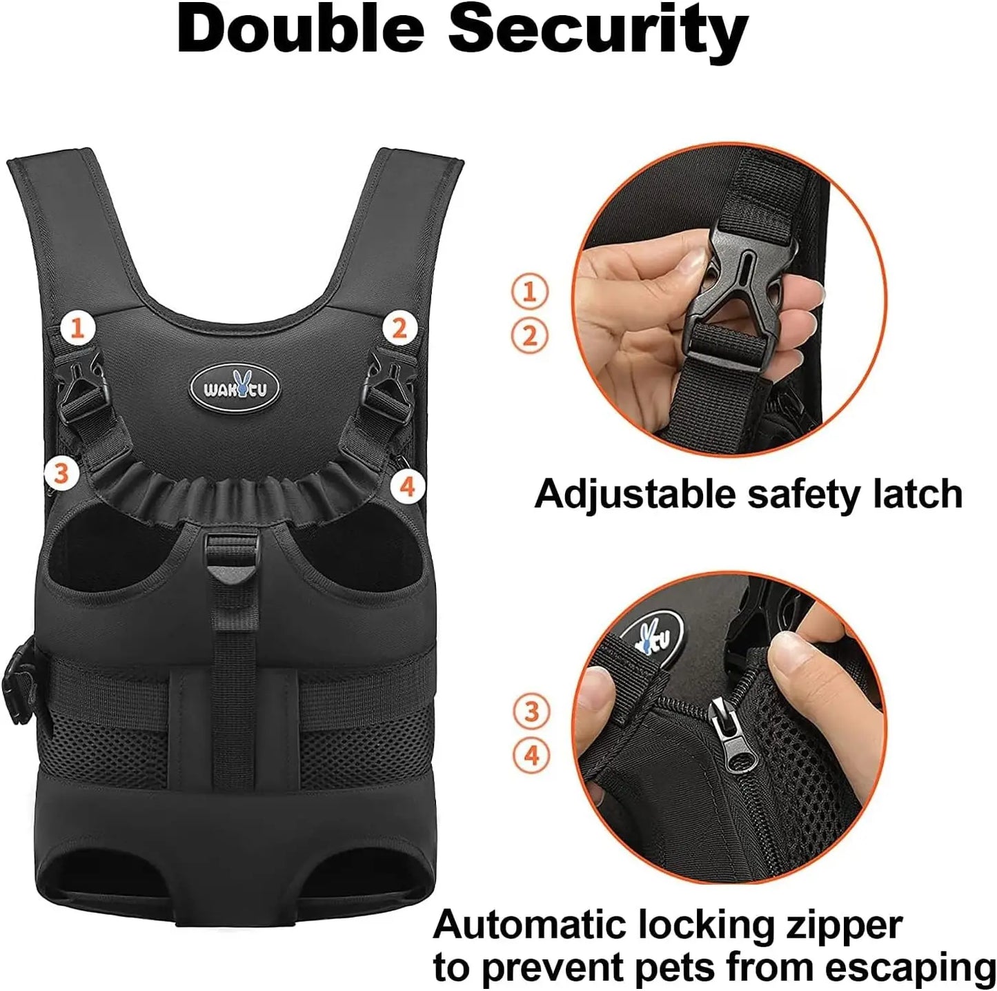 Dog Front Carrier Backpack Pet Sling With Adjustable Straps