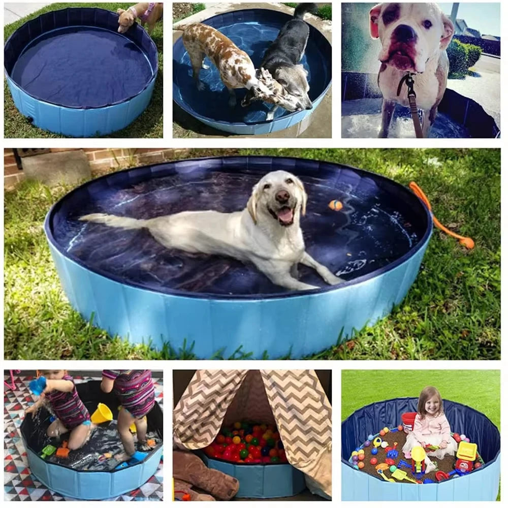 Portable Plastic Dog Pool Bath Tub For Large Dogs Outdoors