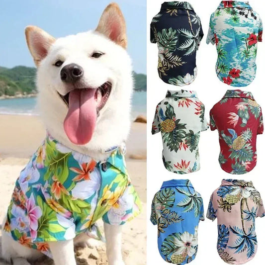 Hawaiian Style Dog Shirt For Small To Medium Dogs Pups