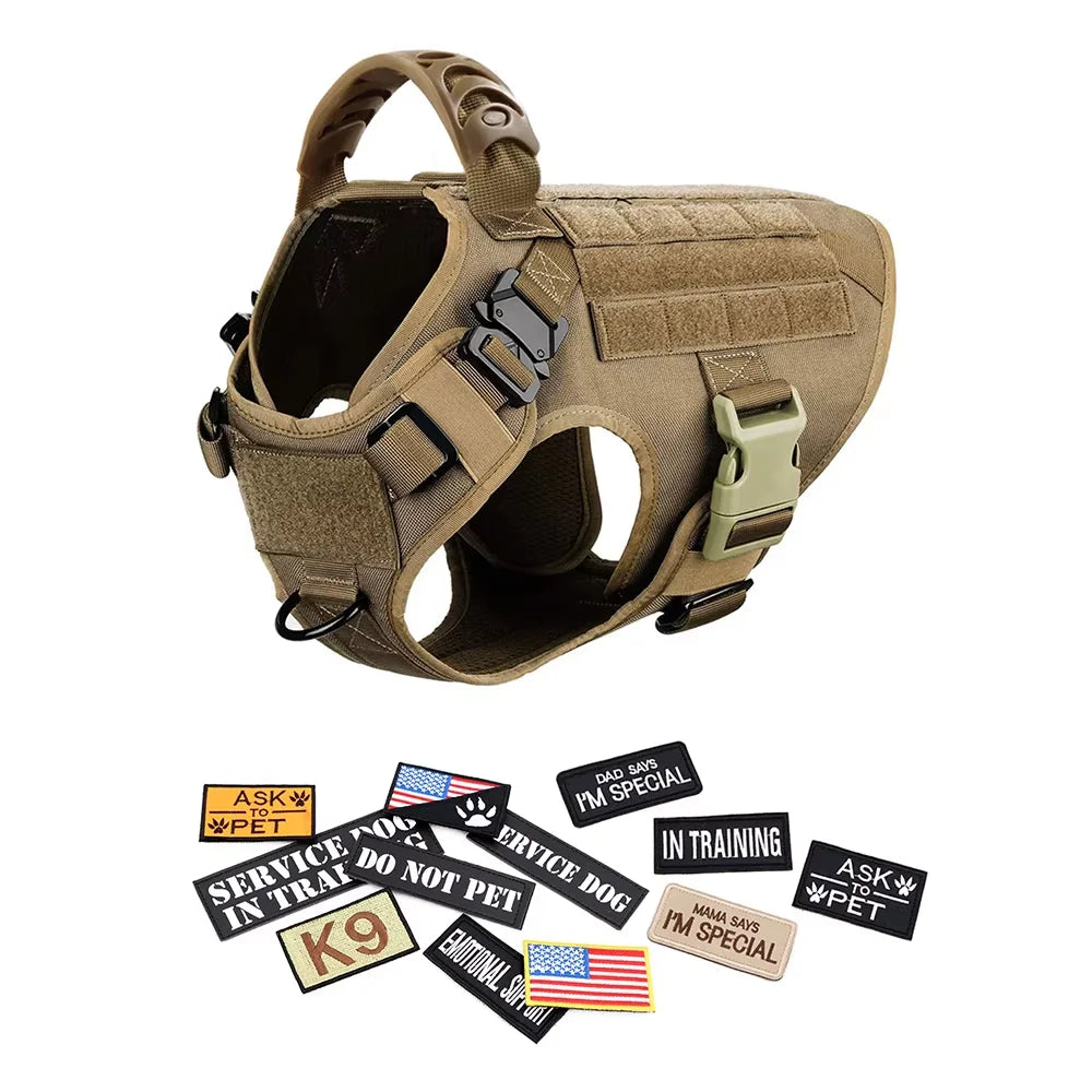 Military Large Dog Harness Vest for Malinois Training