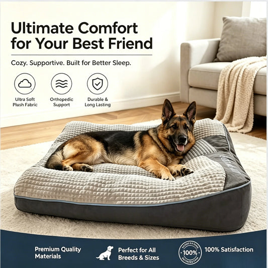 Orthopedic Dog Bed With Non Slip Base And Joint Relief