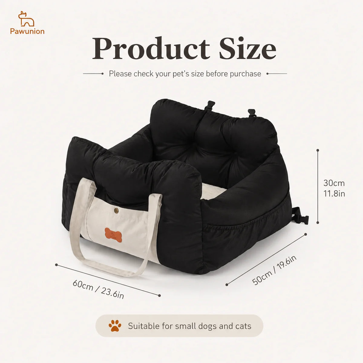 Dog Car Booster Seat With Plush Interior And Safety Tether