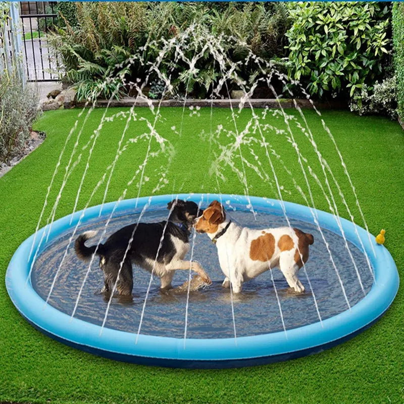 Dog Water Spray Mat PVC Inflatable Bathing And Outdoor Play