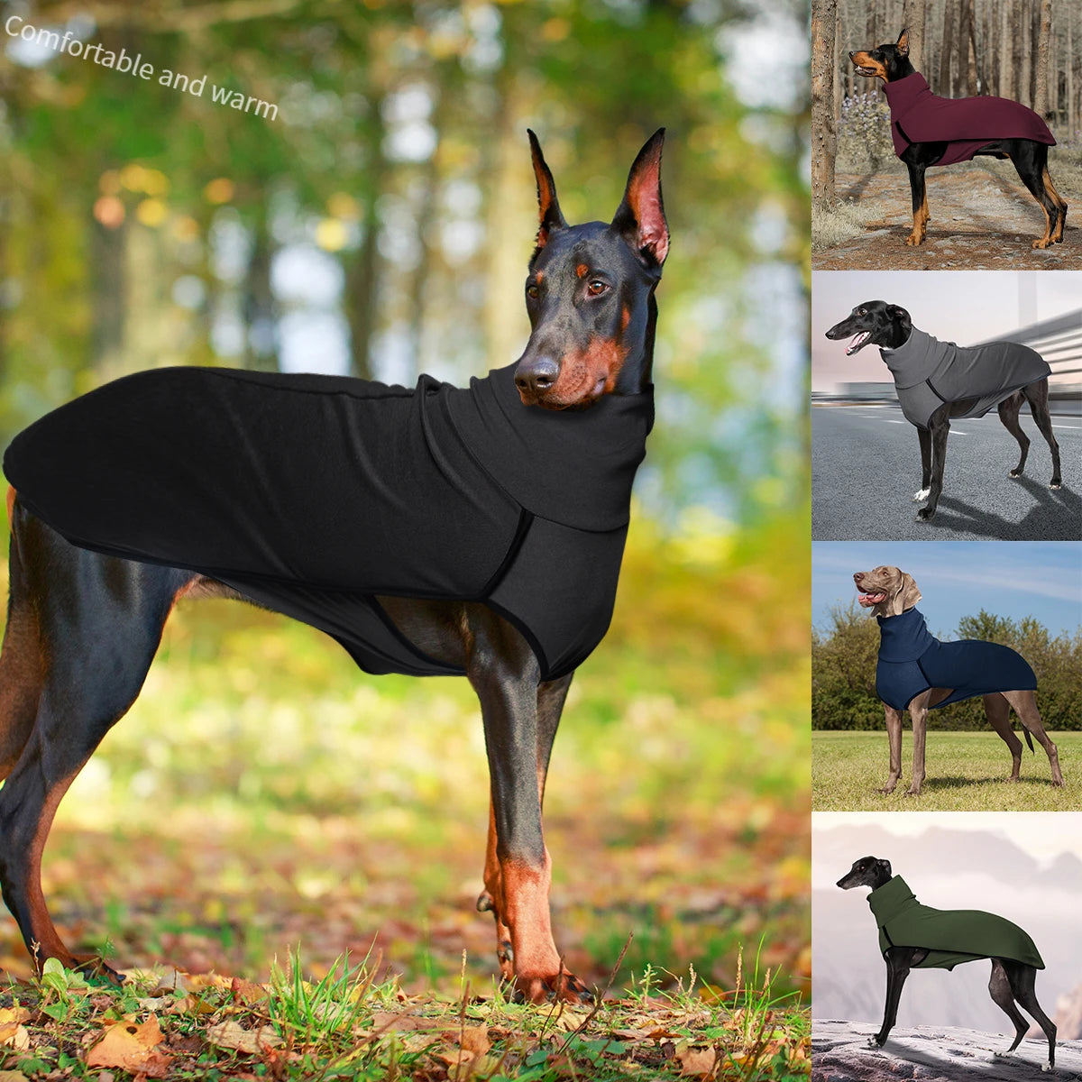 Fleece Dog Winter Coat Turtleneck Onesie Pet Apparel