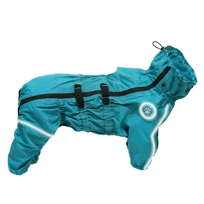 Waterproof Reflective Dog Raincoat Jacket for All Weather Protection