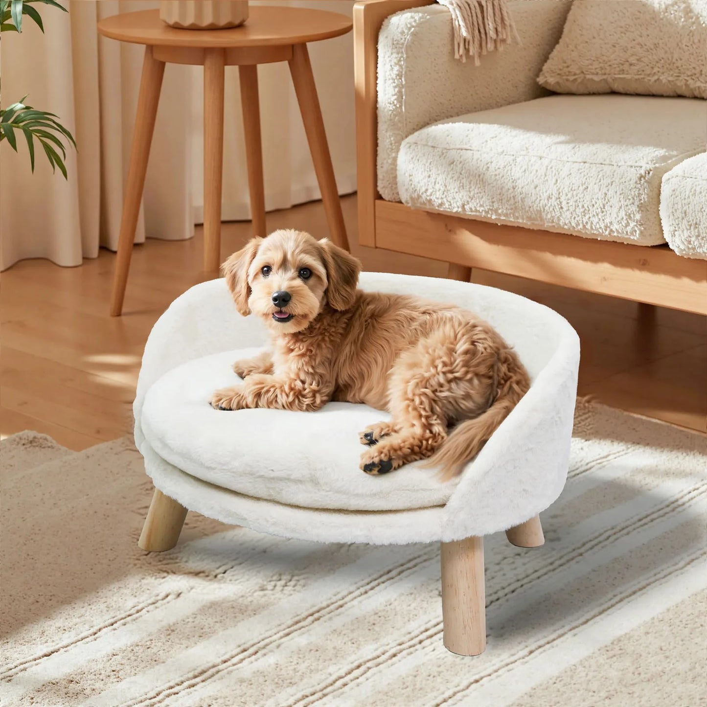 Borwart Ultra Soft Pet Sofa Bed With Removable Waterproof Cushion