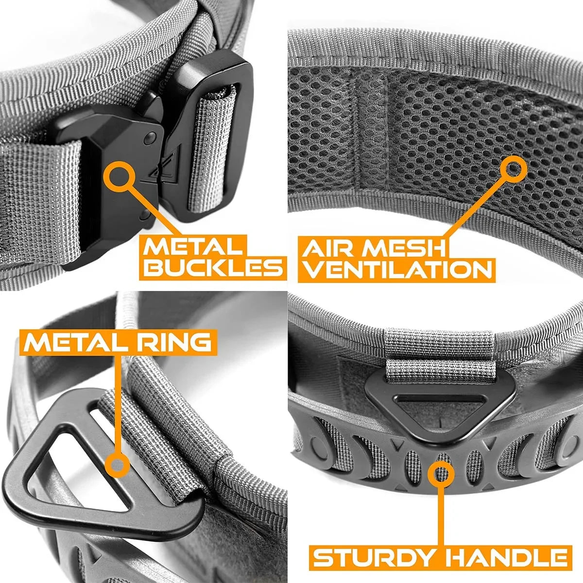 Classic Adjustable Nylon Dog Collar Reflective Heavy Duty Tactical