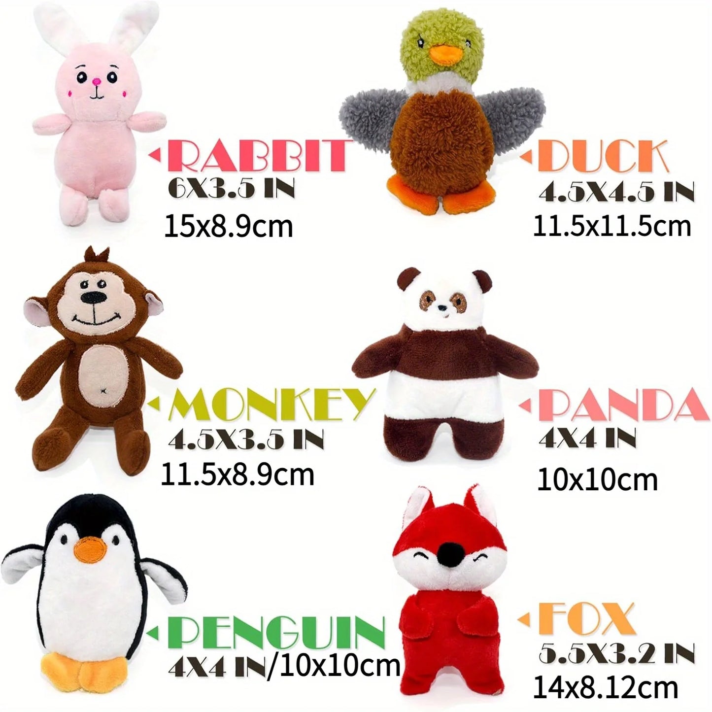 LEMROE Dog Plush Squeaky Toys For Small And Medium Dogs