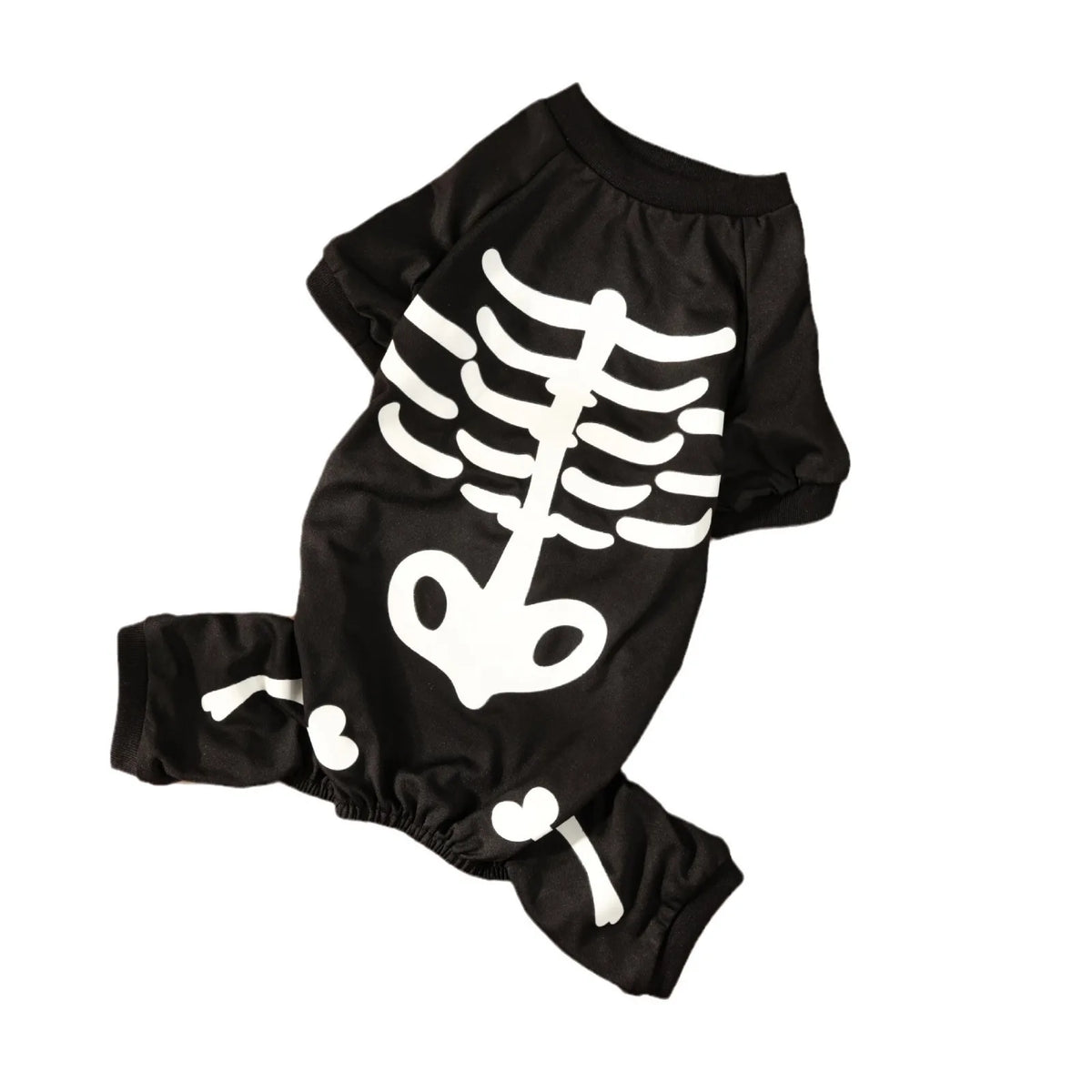 Glow Print Skeleton Dog Jumpsuit for Halloween Costume Parties