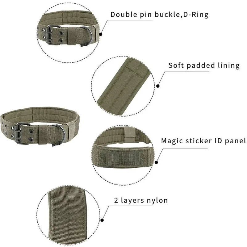 Nylon Dog Collar Adjustable Quick Release Reflective
