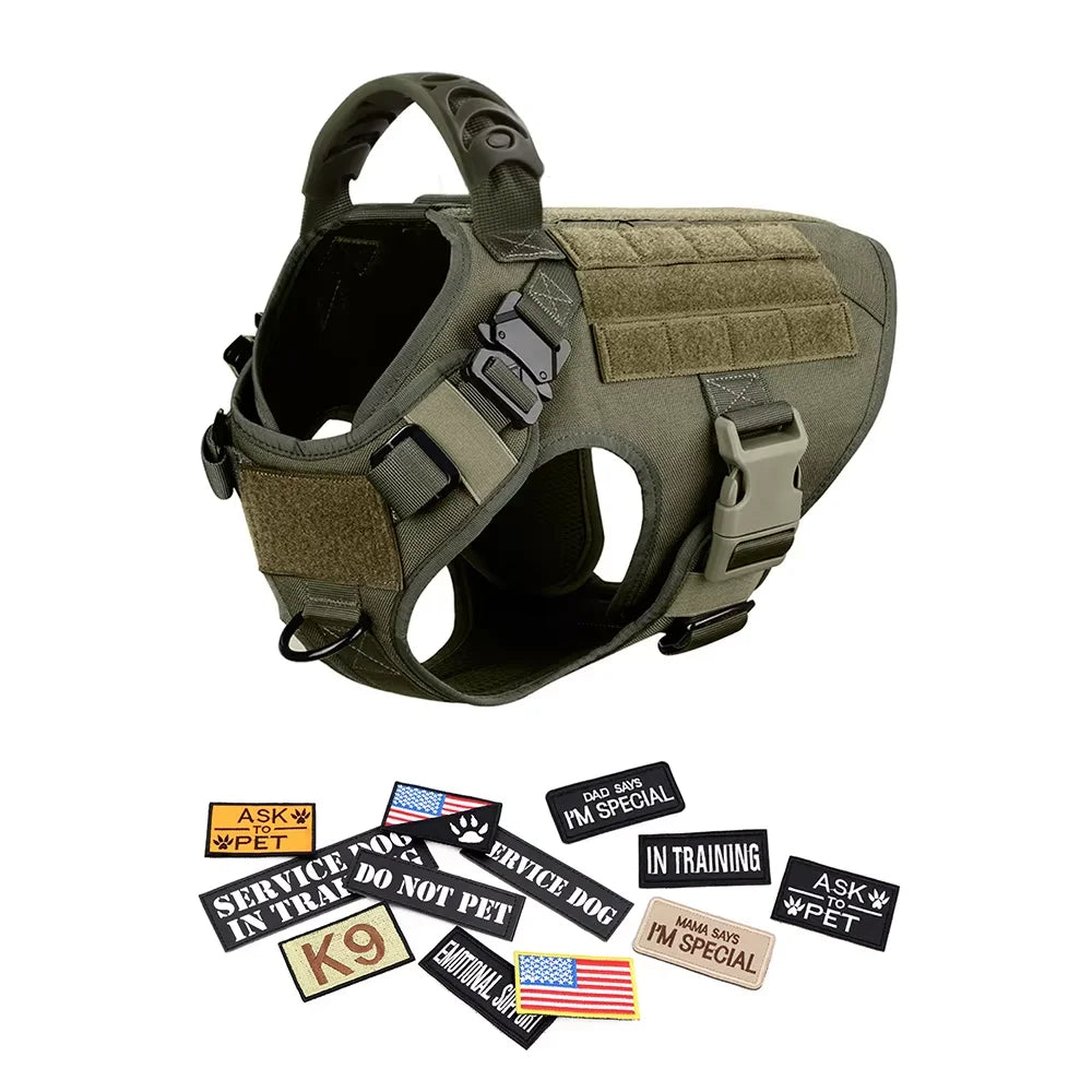 Military Large Dog Harness Vest for Malinois Training