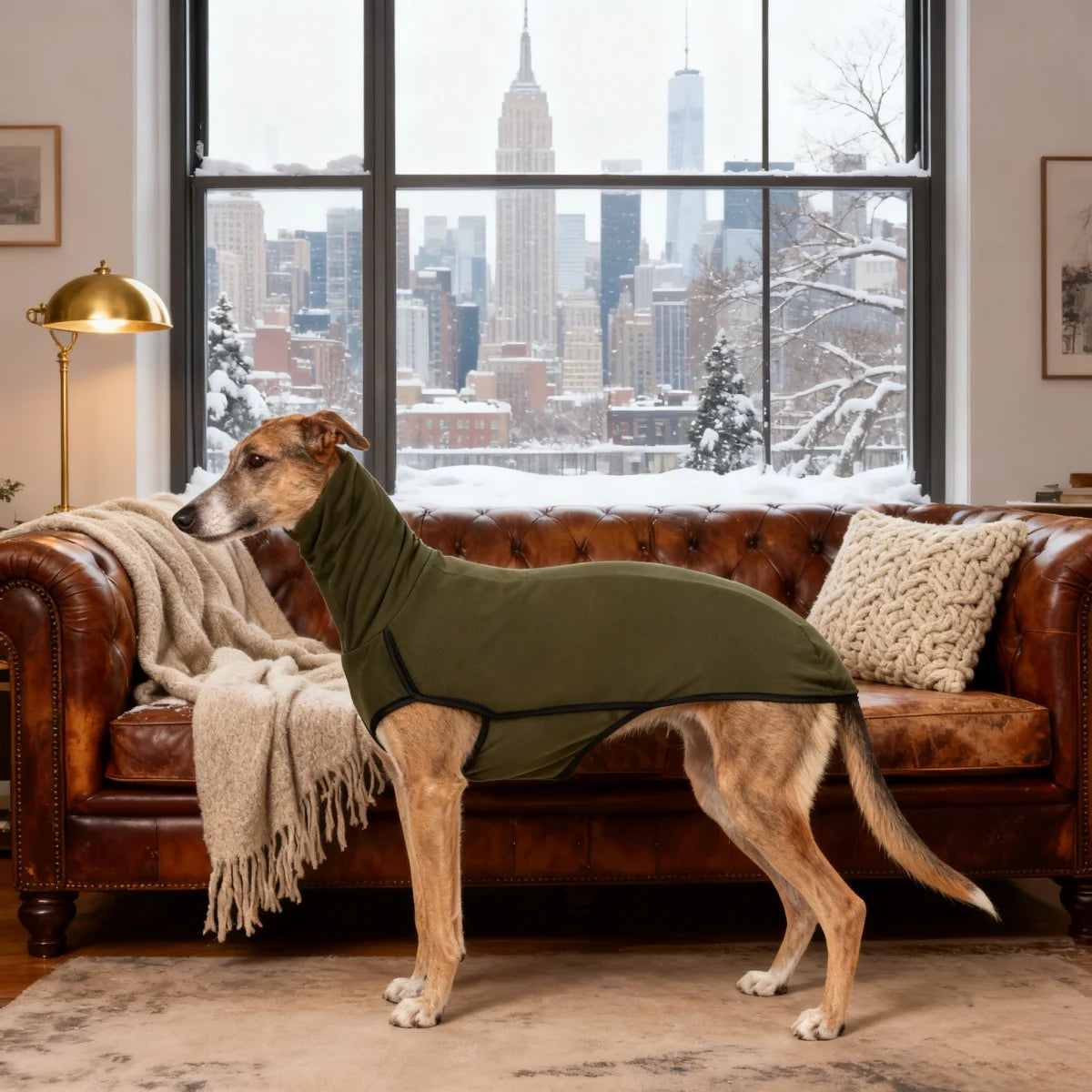 Fleece Dog Winter Coat Turtleneck Onesie Pet Apparel