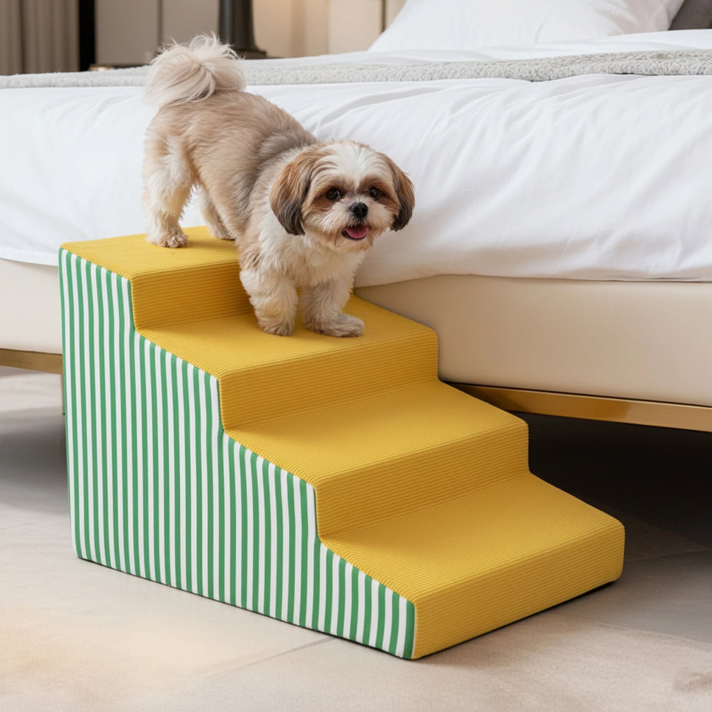 Three To Five Step High Density Dog Stairs For Sofas