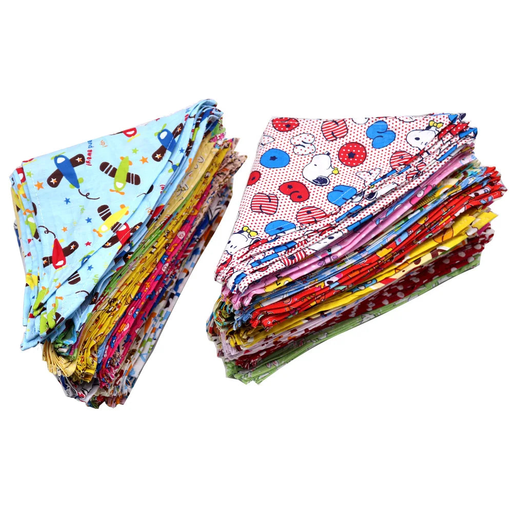 Cotton Dog Bandana Set 10 Pack Puppy Bib Scarves For Dogs