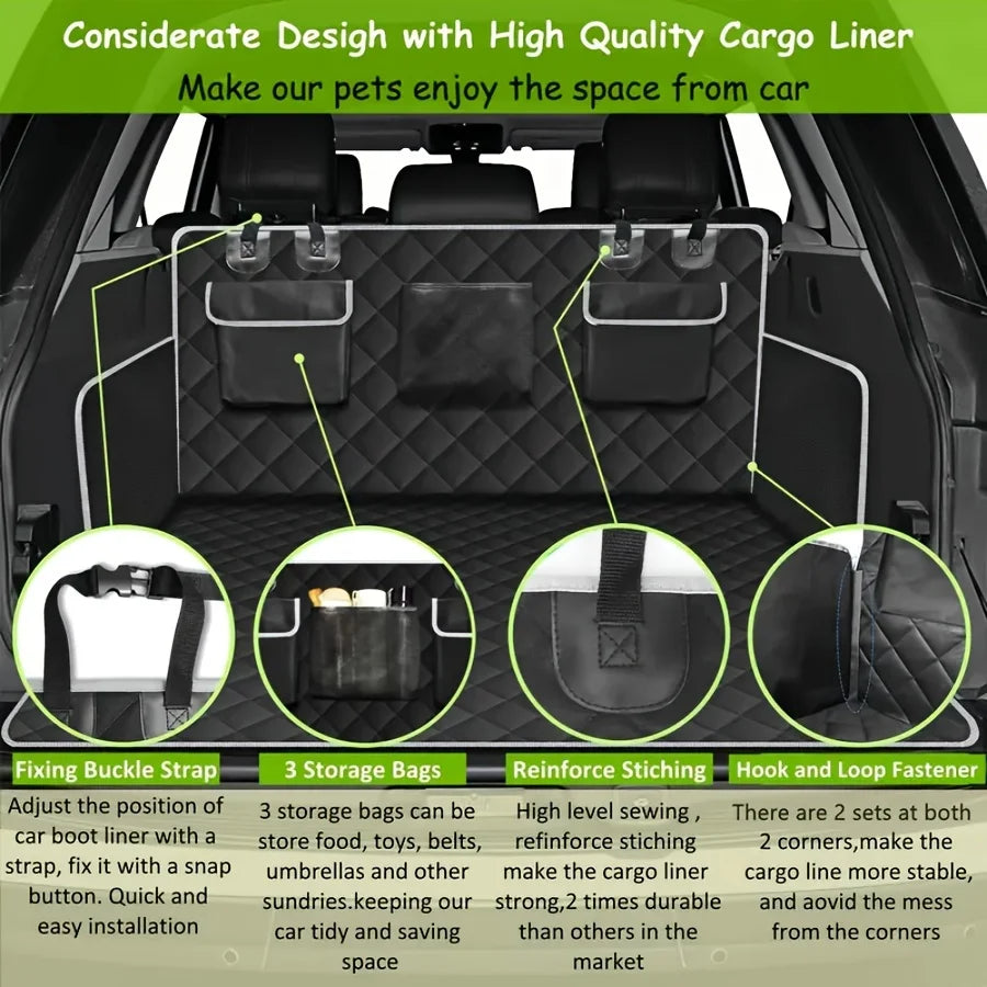 SUV Pet Trunk Cushion With Bumper Protection And Waterproof Pad
