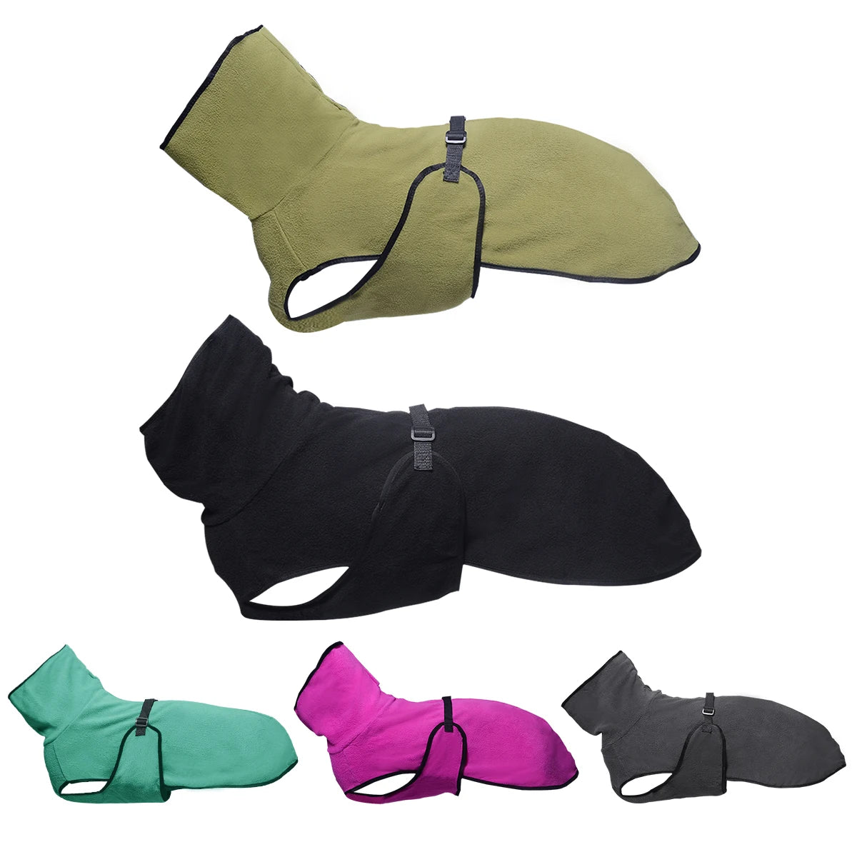 Soft Fleece Dog Winter Coat With Adjustable Closure