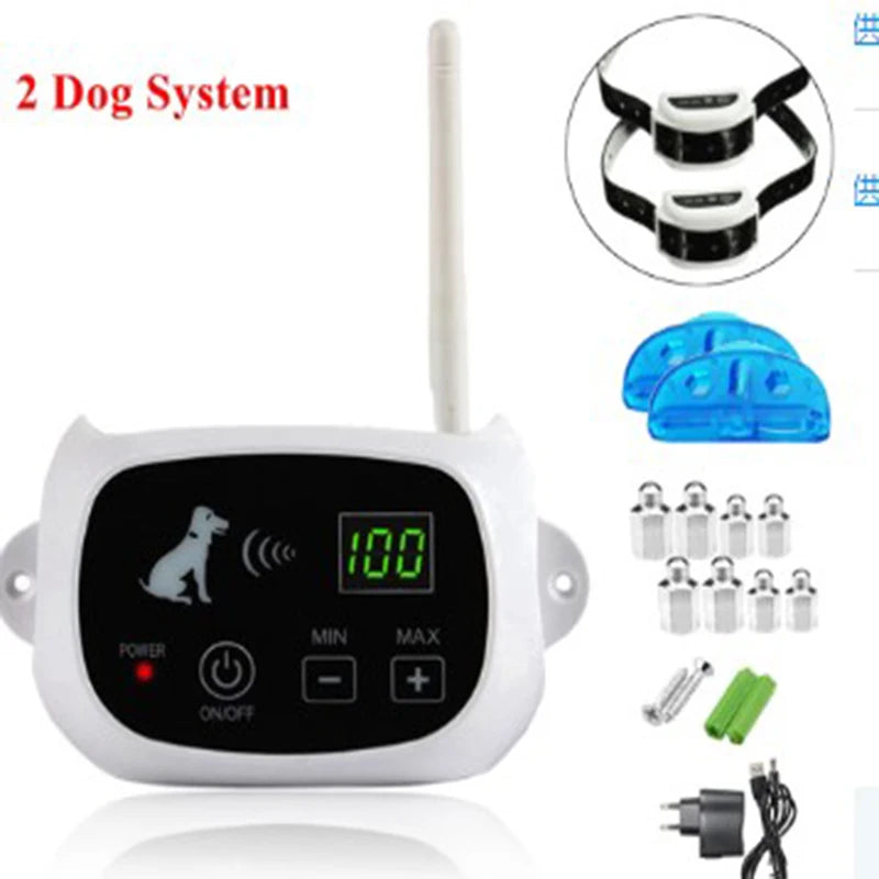 Waterproof Wireless Dog Fence Containment System With Training Collar