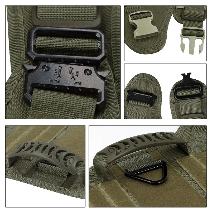 Tactical Dog Harness With Molle Pouches And Adjustable Vest