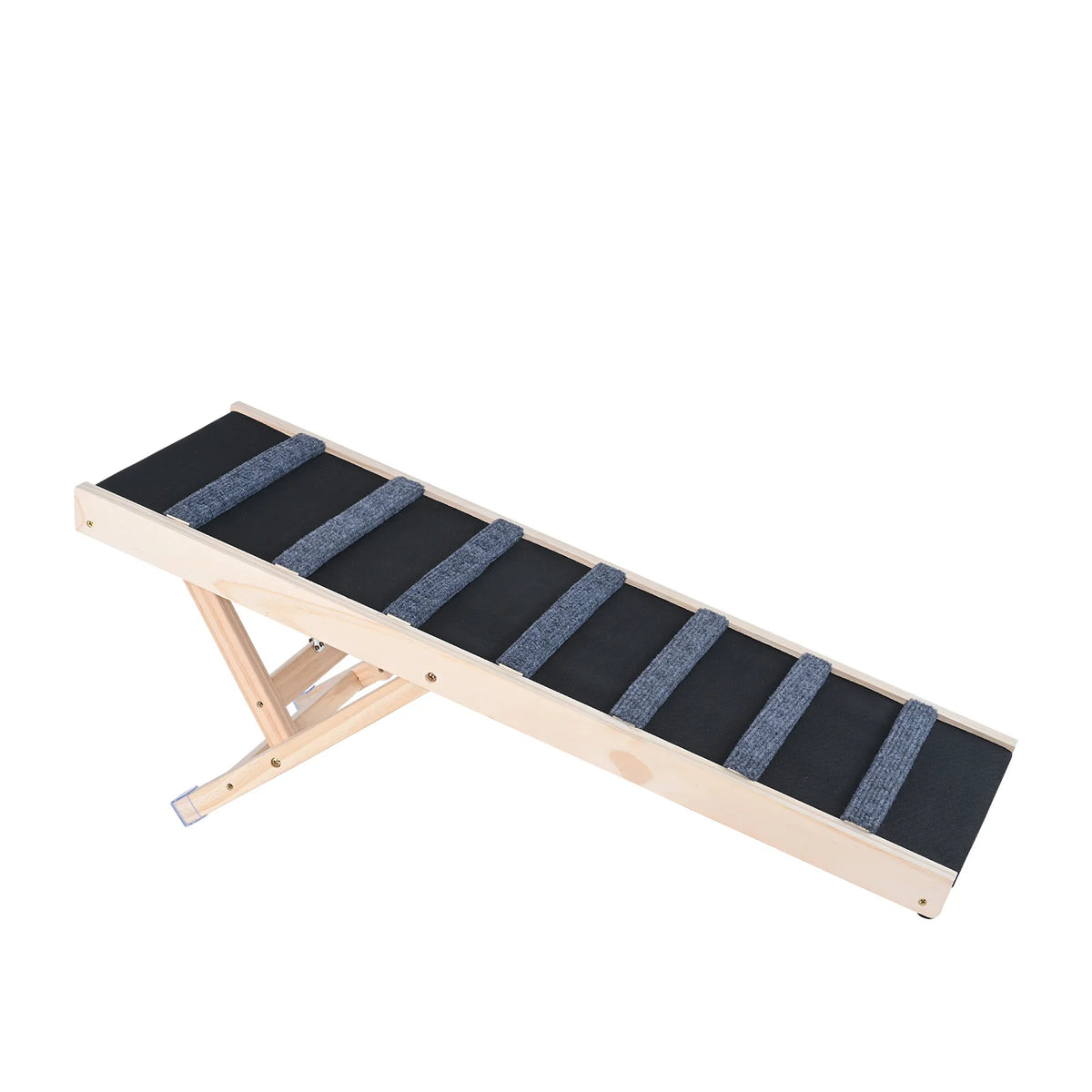 SucceBuy Folding Adjustable Wooden Dog Ramp With Anti Slip Steps