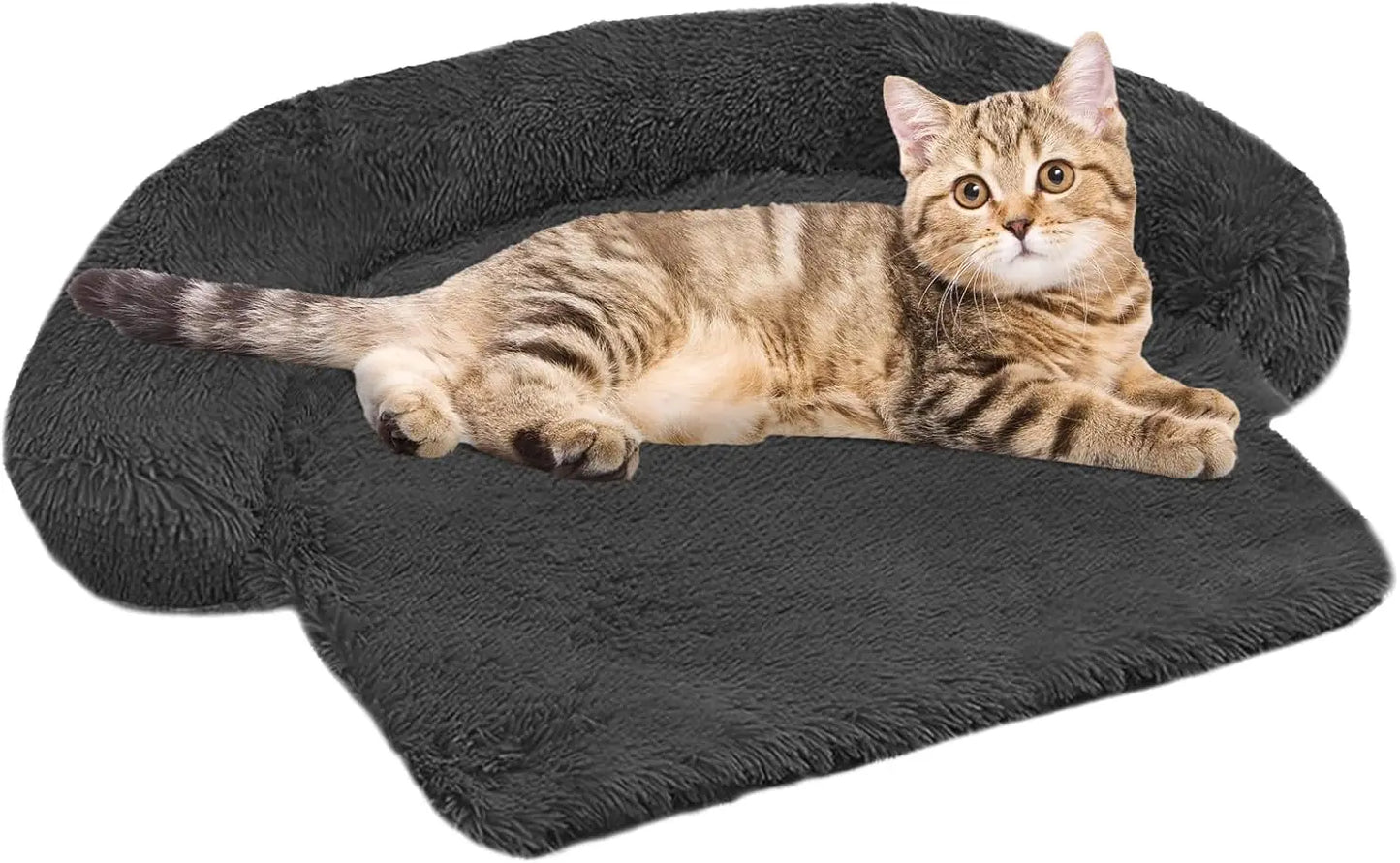 Cooling Dog Bed Mat With Bolster Pillow Washable Pet Couch Cover