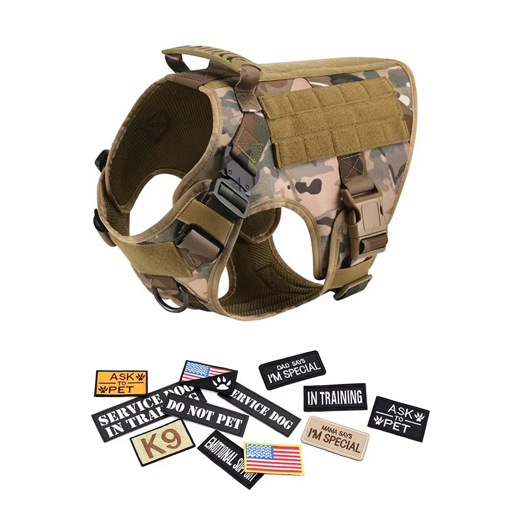 Military Large Dog Harness Vest for Malinois Training
