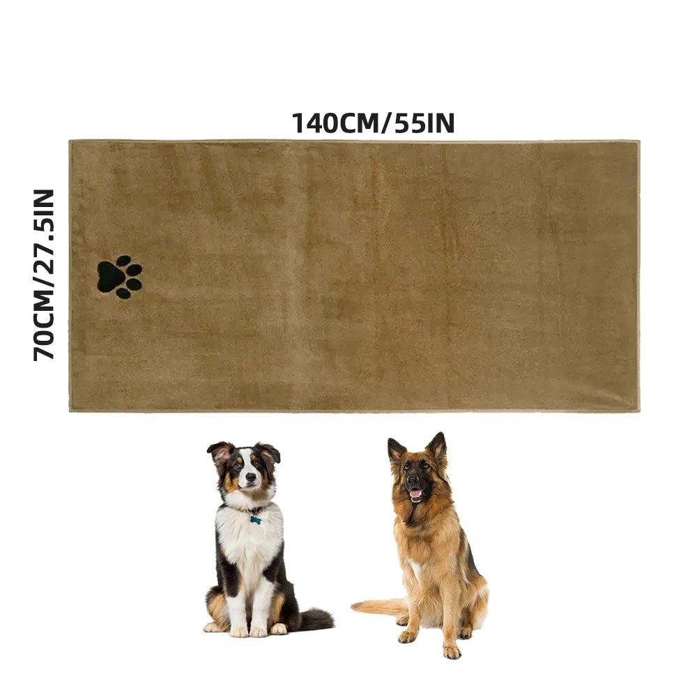 Microfiber Pet Bath Towels Embroidered Ultra Soft and Absorbent