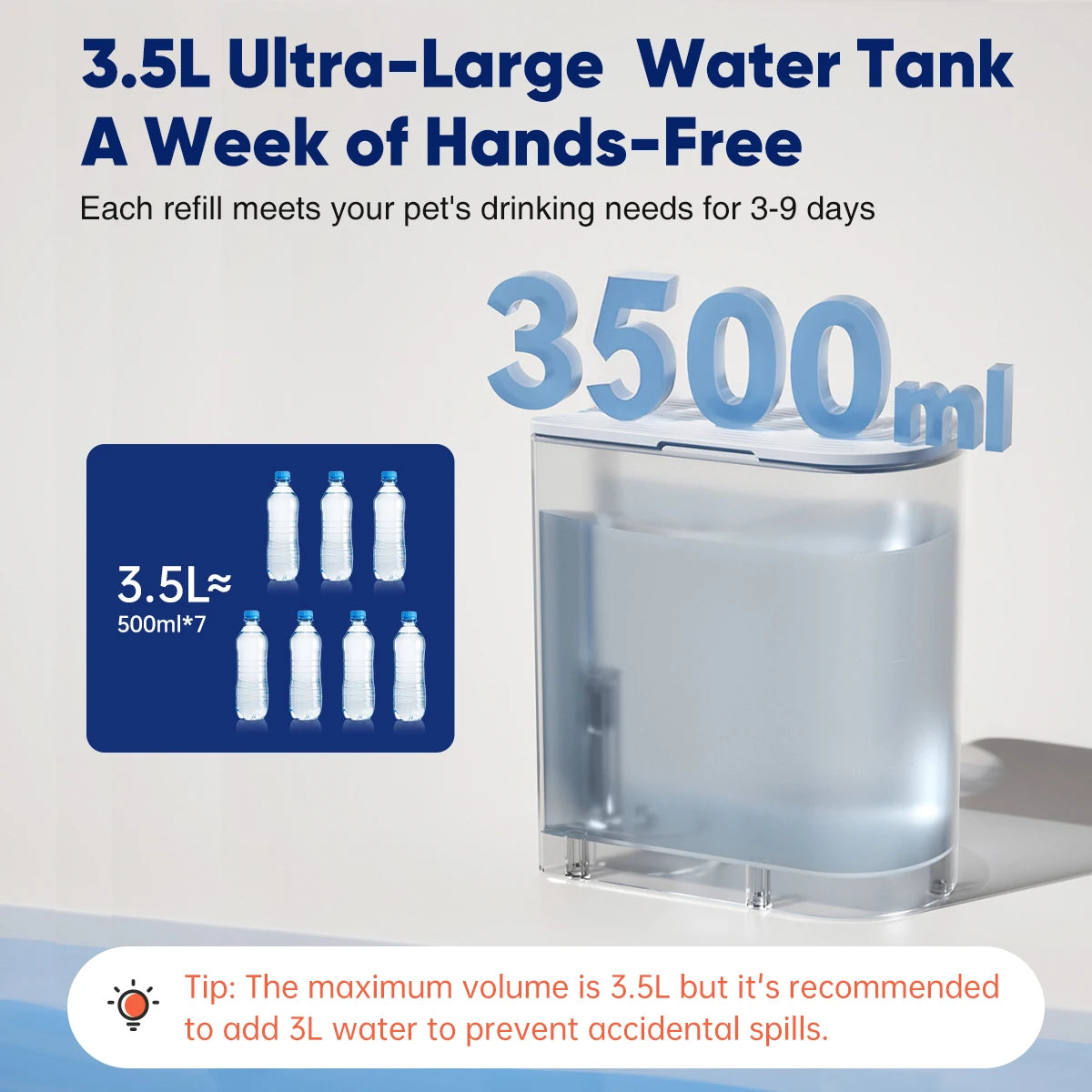 Booteely Wireless Stainless Steel Pet Water Dispenser With Purification