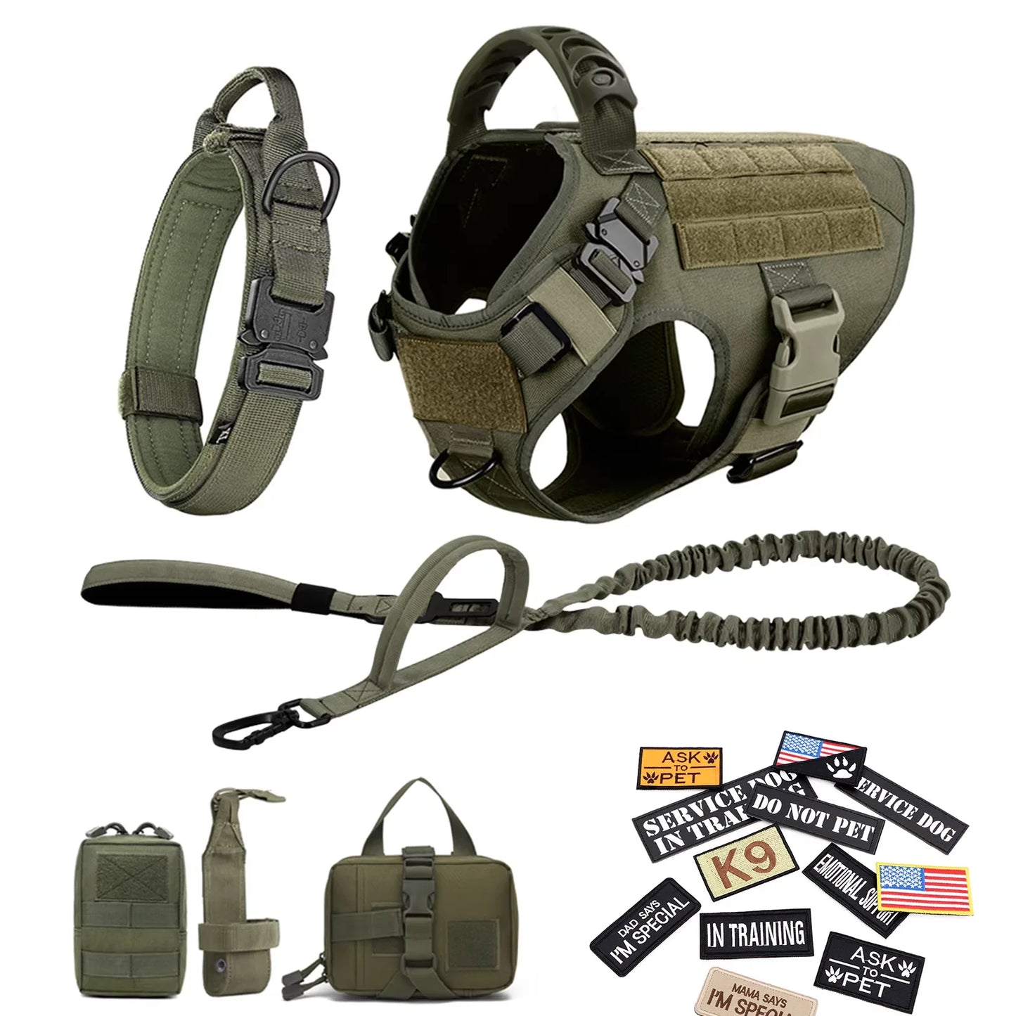 Military Large Dog Harness Vest for Malinois Training