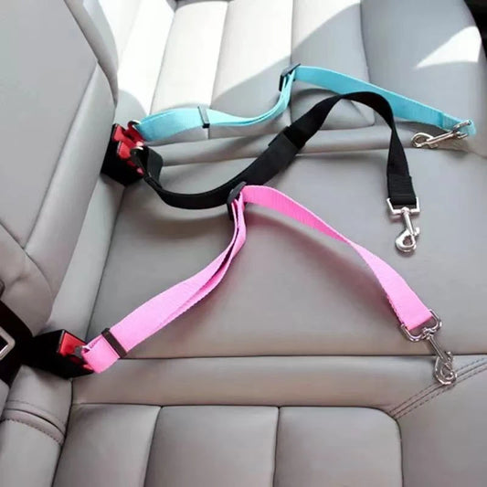 Adjustable Dog Car Seat Belt Safety Harness Lead Clip